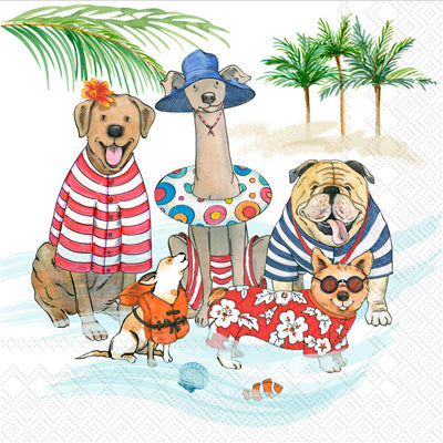 Napkin Cocktail Beach Dogs