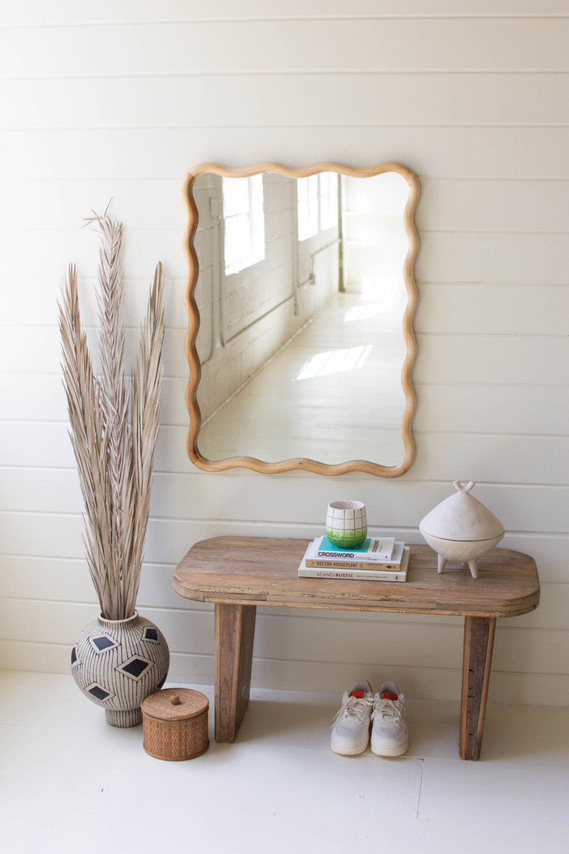 Mirror Wooden Framed Squiggle