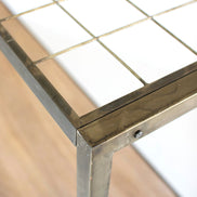 Metal Store Display Table w/ Wooden Top