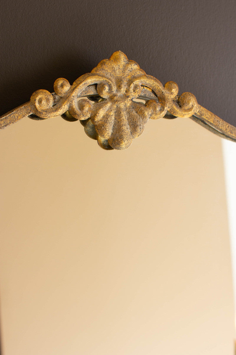 Mirror Antique Brass Vertical