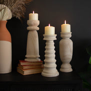 Candlestick Turned Wooden