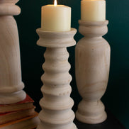 Candlestick Turned Wooden