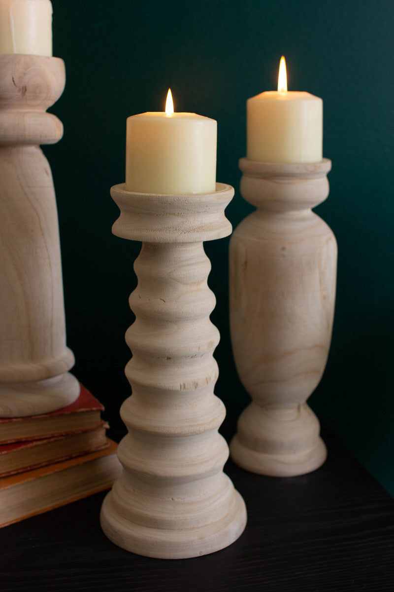 Candlestick Turned Wooden