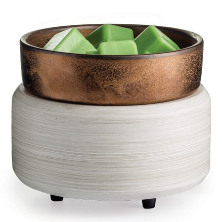 Fragrance Warmer White Washed Bronze