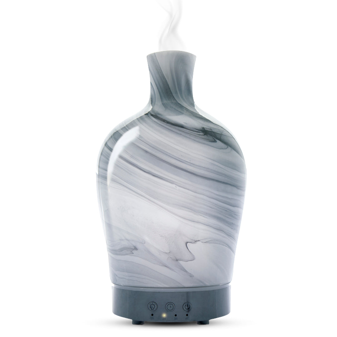 Cararra Marble Hand-Blown Glass aAroma Diffuser – Halo Home