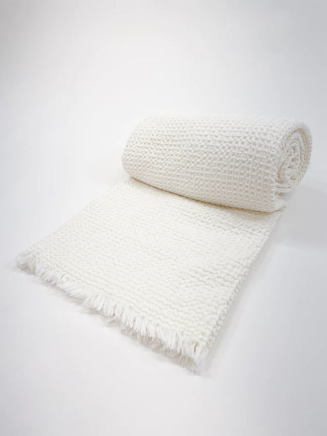 Cool Cotton Waffle Weave Bed Blanket