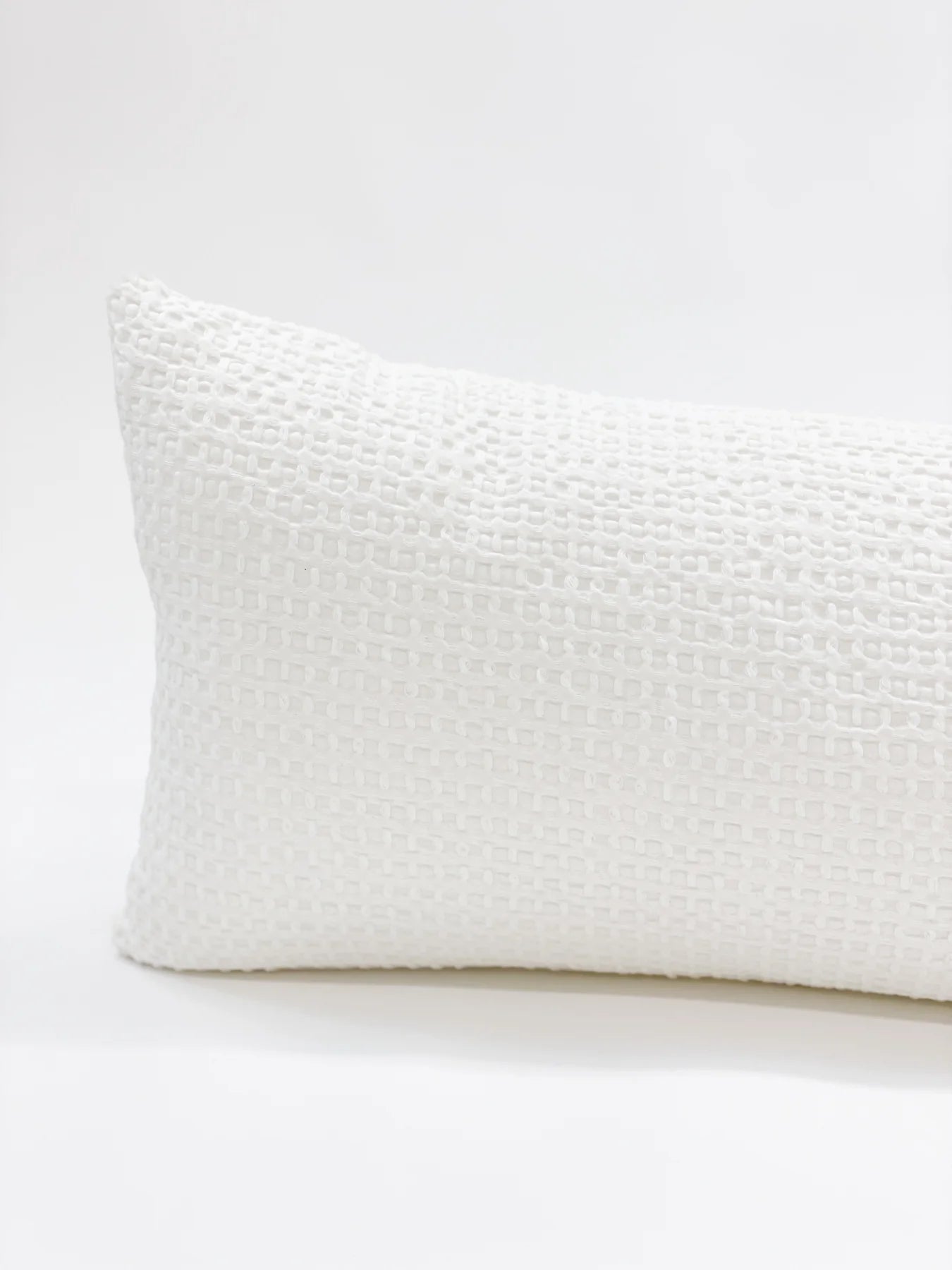Cool Cotton Waffle Weave Lumbar Pillow