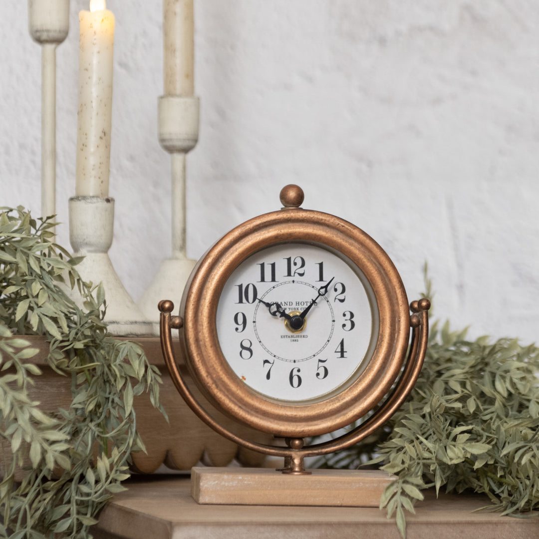 Wooden Nautical Tabletop Clock