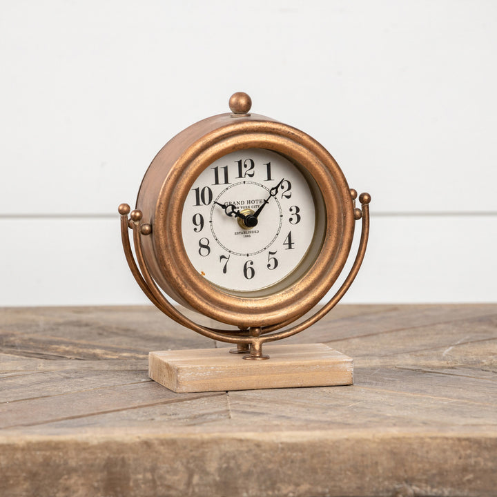 Wooden Nautical Tabletop Clock