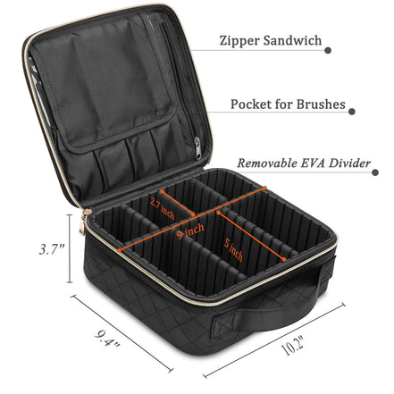 Black Quilted Makeup Case