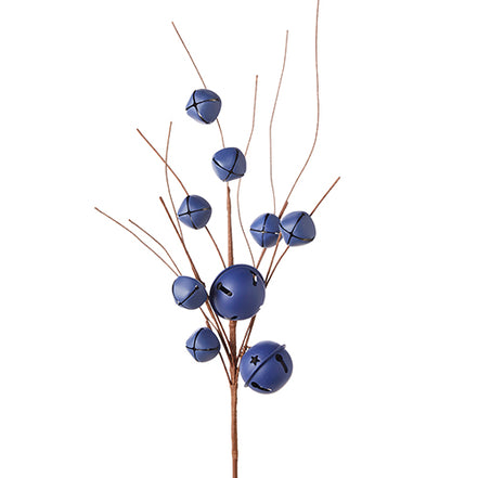 Blue Jingle Bell Spray 27"