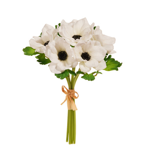 11.5" Real Touch White Anemone Bundle