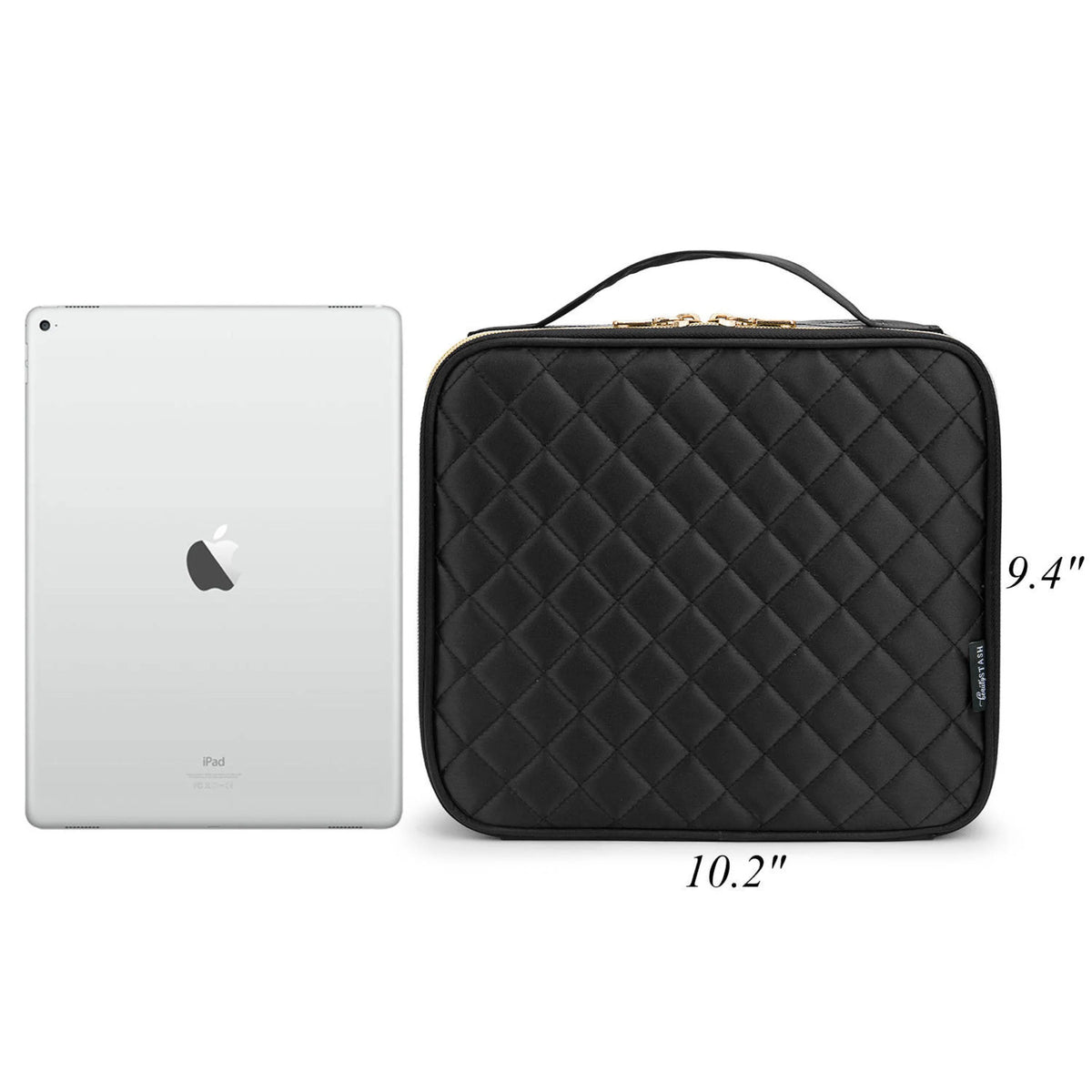 Black Quilted Makeup Case