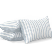 French Stripe Light Blue Quilt Set