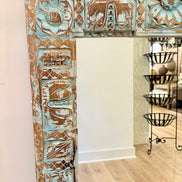 Hand Carved Mango Wood Mirror