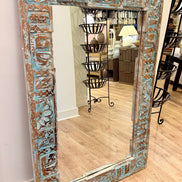 Hand Carved Mango Wood Mirror