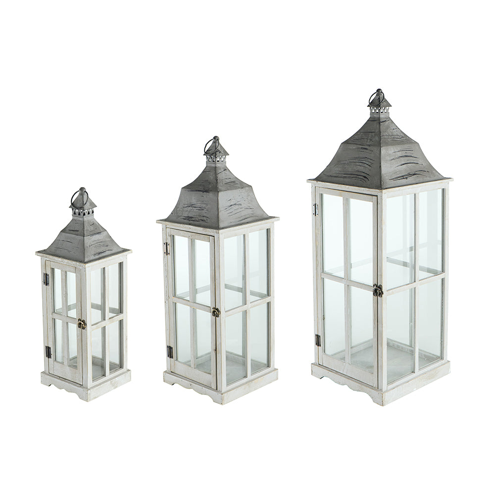 Lantern Window Scape Gray