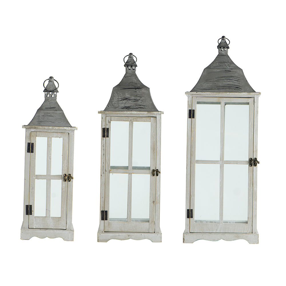 Lantern Window Scape Gray