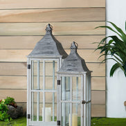 Lantern Window Scape Gray