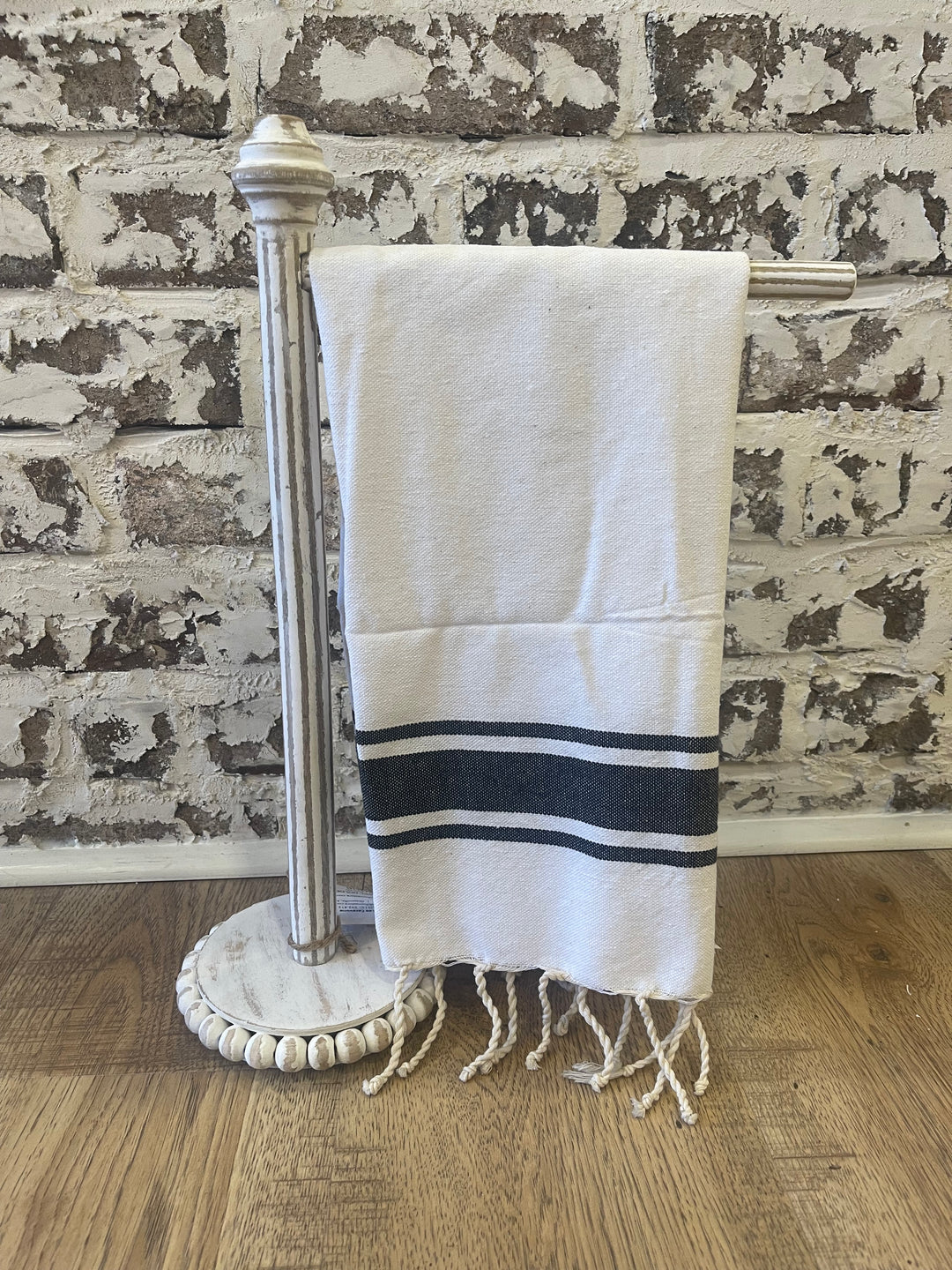 Dark Gray Turkish Stripe Tea Towel
