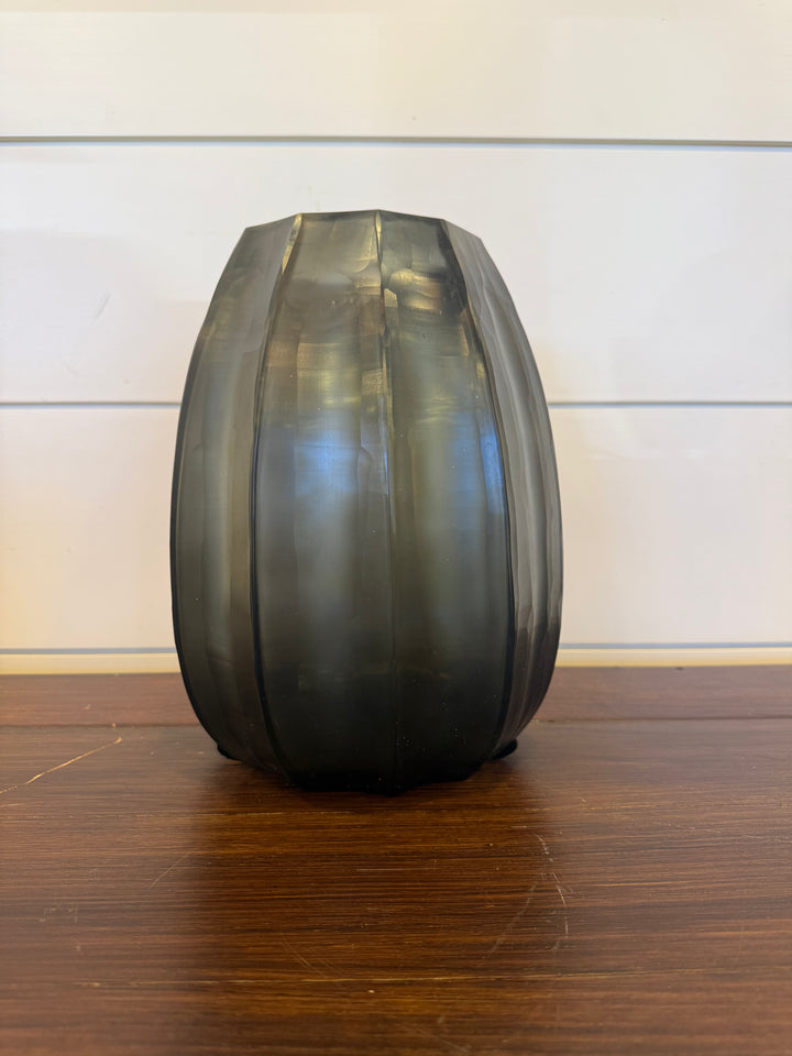 Hand Blown Glass Vessel Black