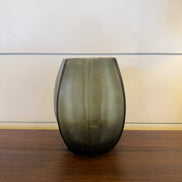Hand Blown Glass Vessel Black