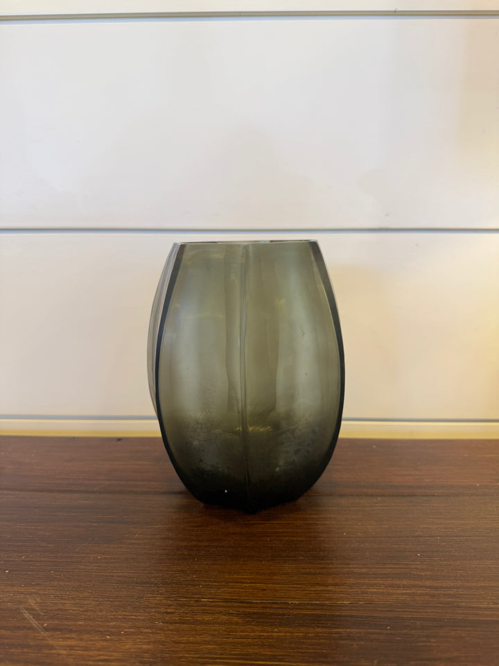 Hand Blown Glass Vessel Black