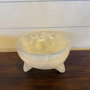 Footed Selenite Bowl
