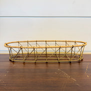 Metal and Rattan Basket