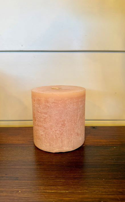 Dove Timber Pillar Candle