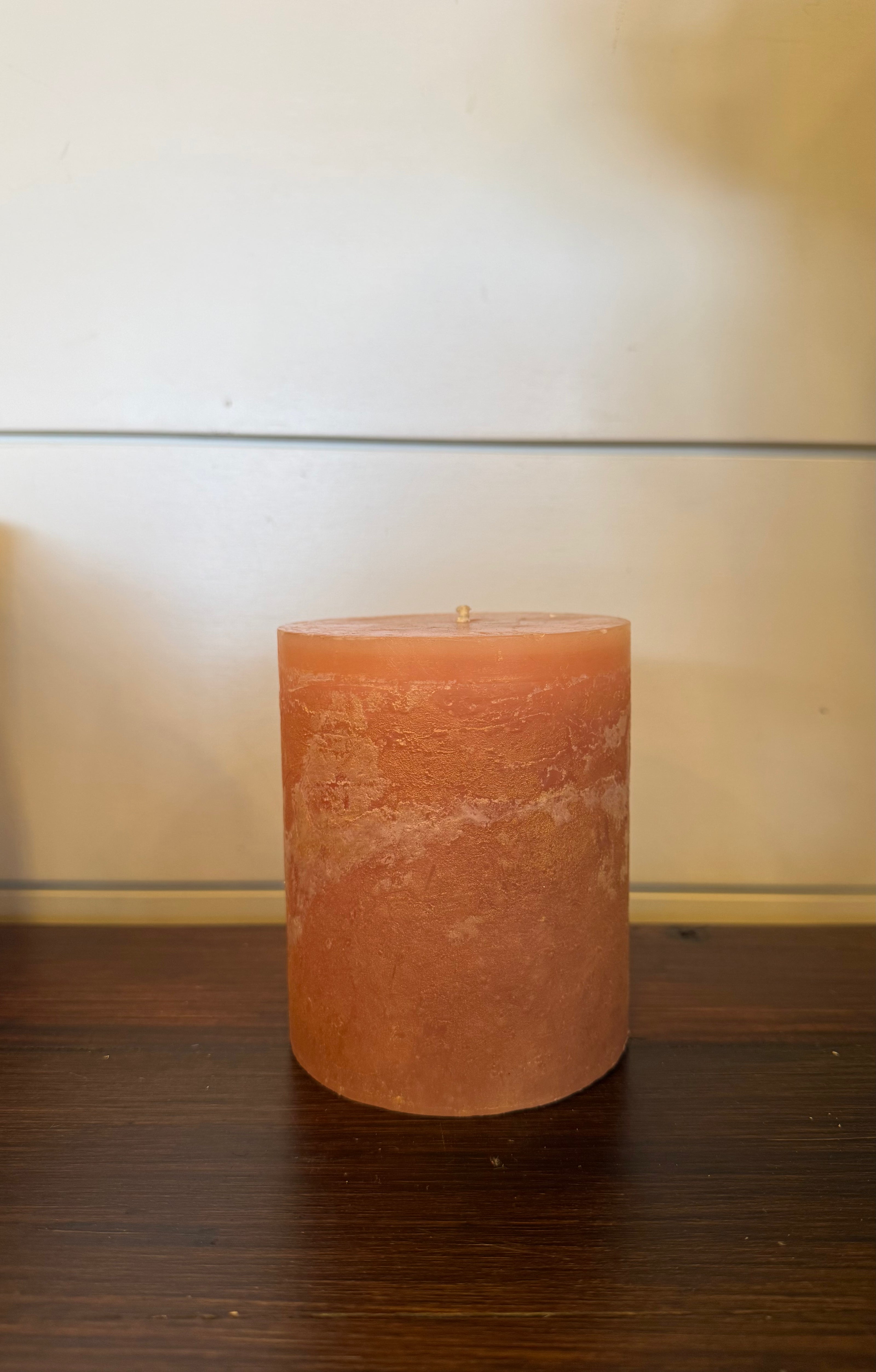 Purple with Gold Timber Pillar Candle