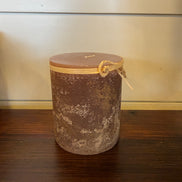 Dark Purple Timber Pillar Candle