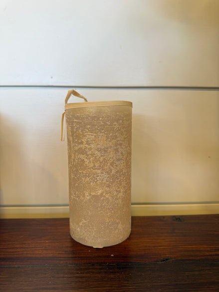 Light Gray Timber Pillar Candle