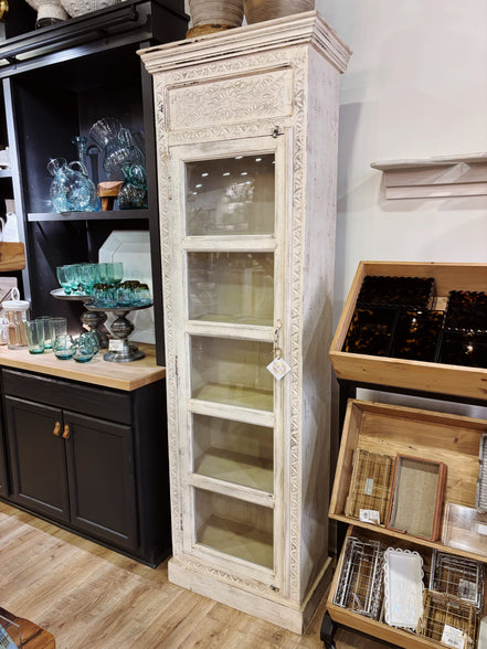 White Carved Chifforobe