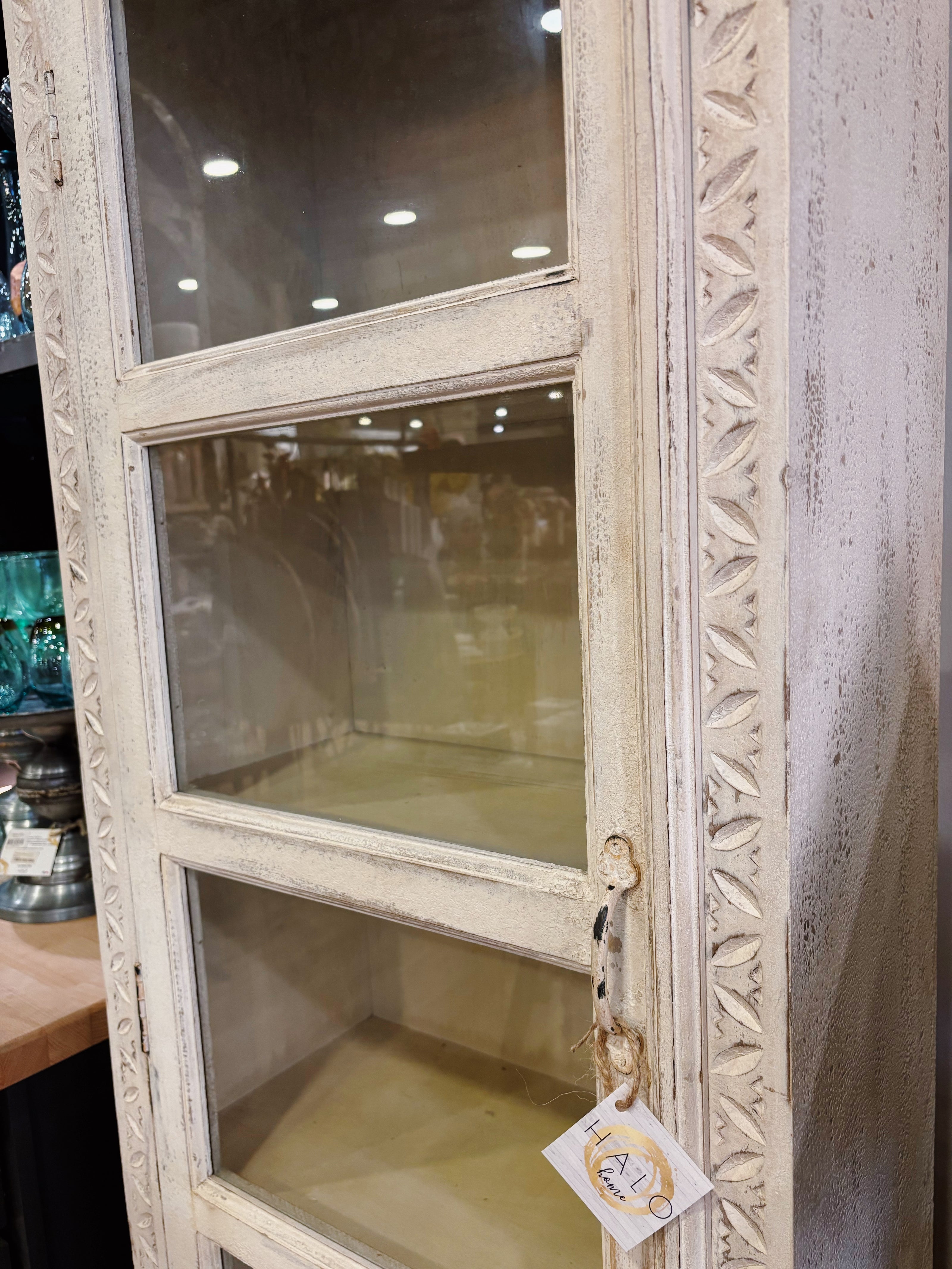 White Carved Chifforobe