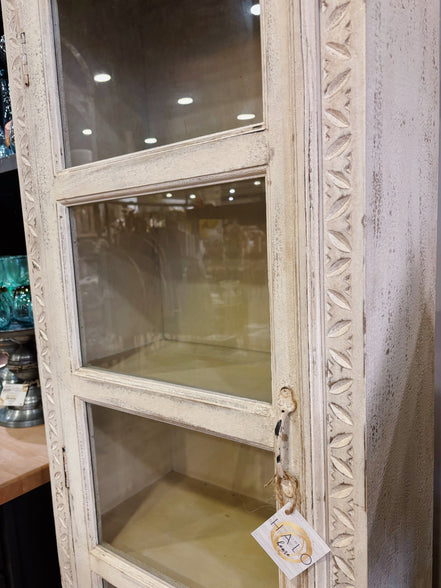 White Carved Chifforobe