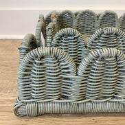 Scalloped Rattan Tray