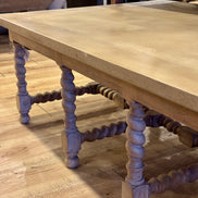 Turned Wood Spool Cocktail Table