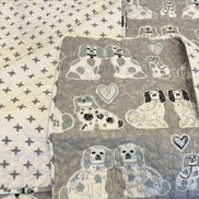 Foo Dogs Grey Quilt Set