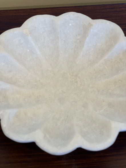 Stone Scalloped Dish