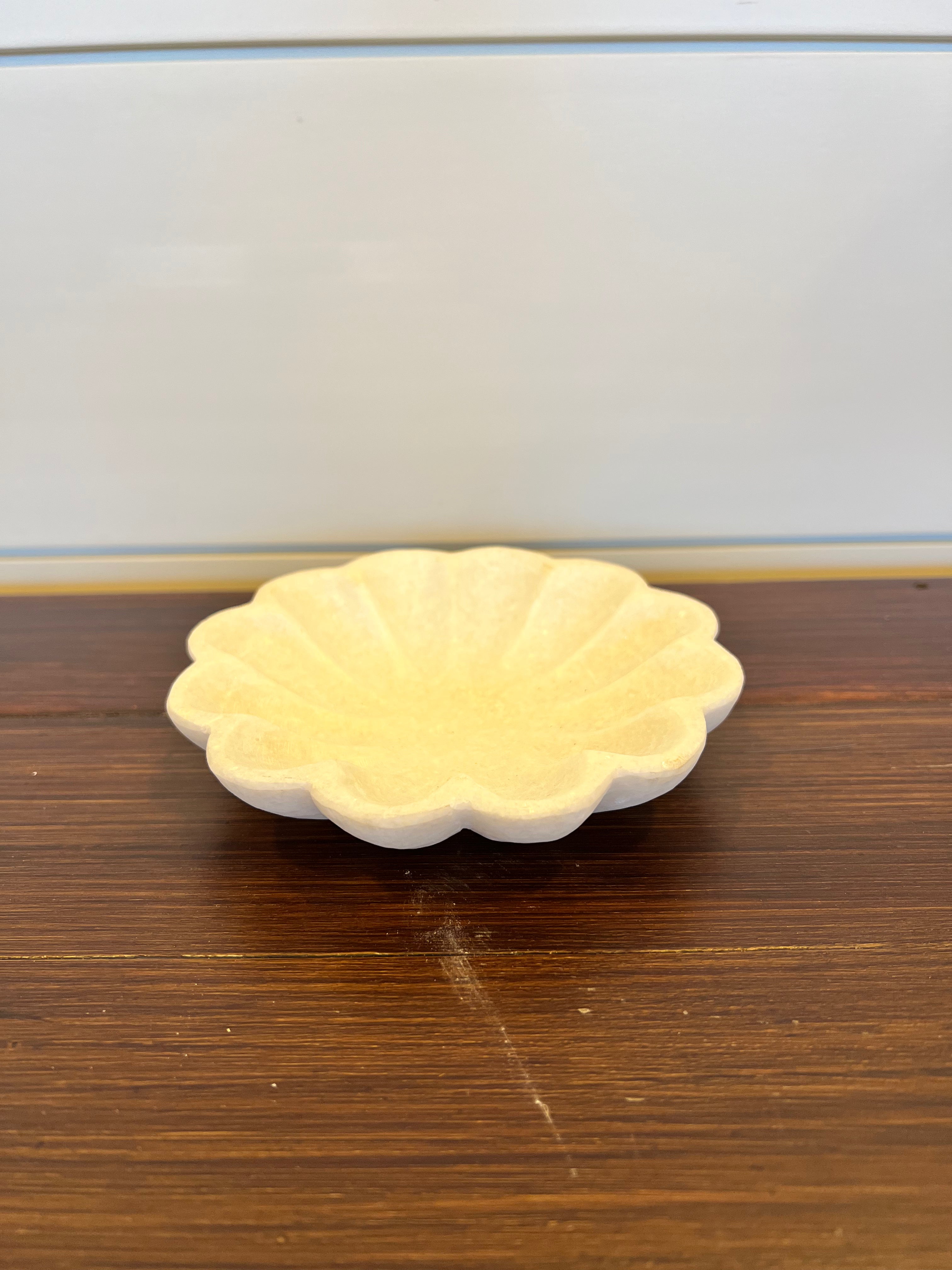 Stone Scalloped Dish