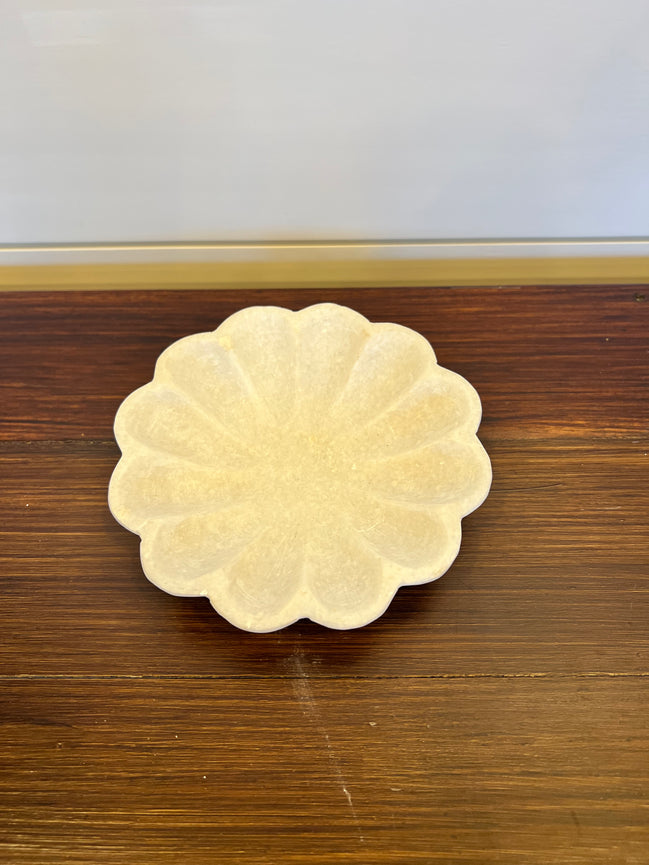 Stone Scalloped Dish