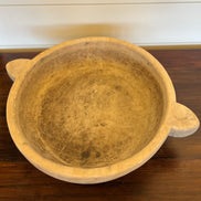 Round Stone Bowl w/ Handles