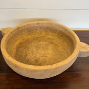 Round Stone Bowl w/ Handles
