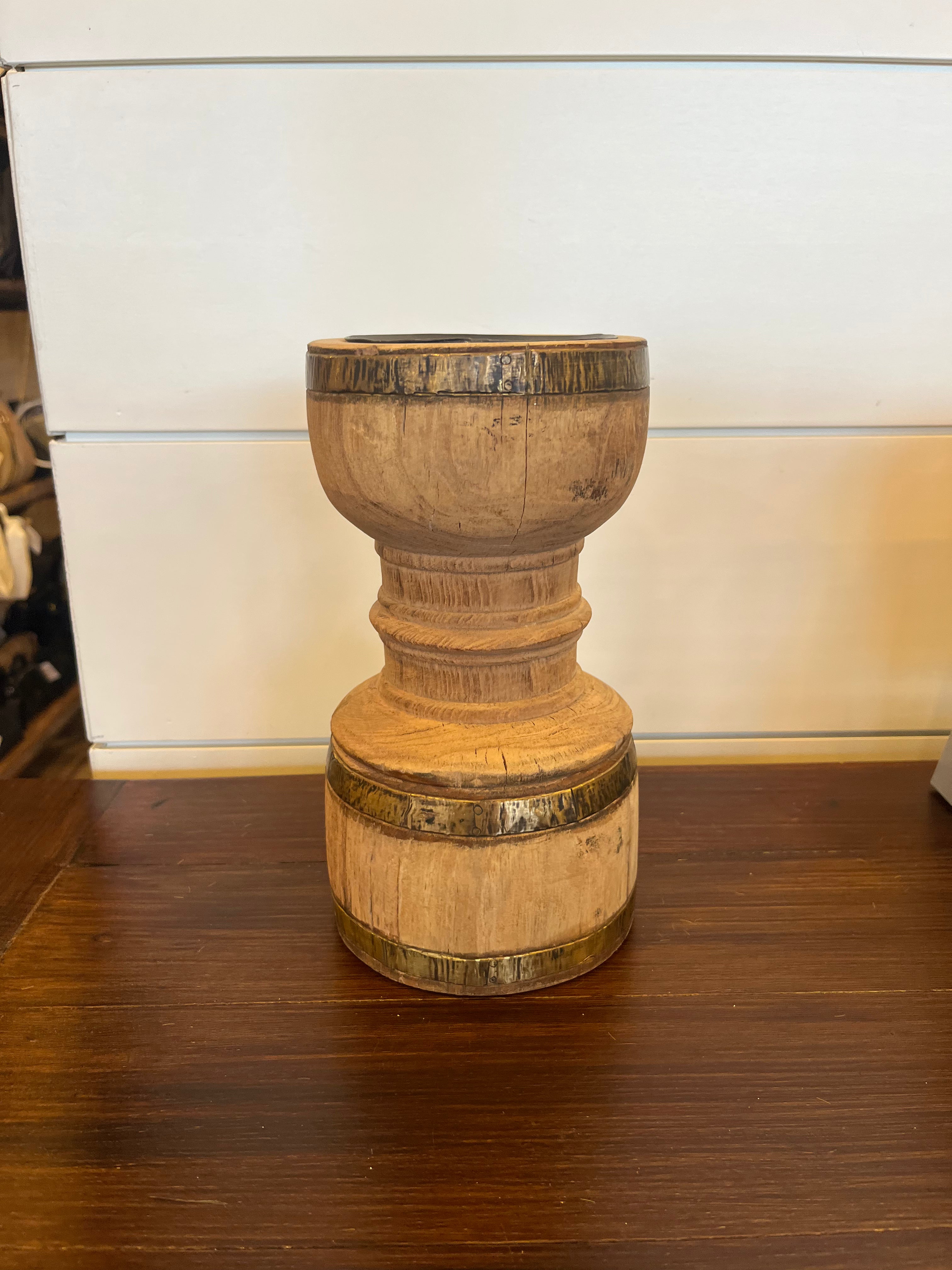 Recycled Wood Candle Holder