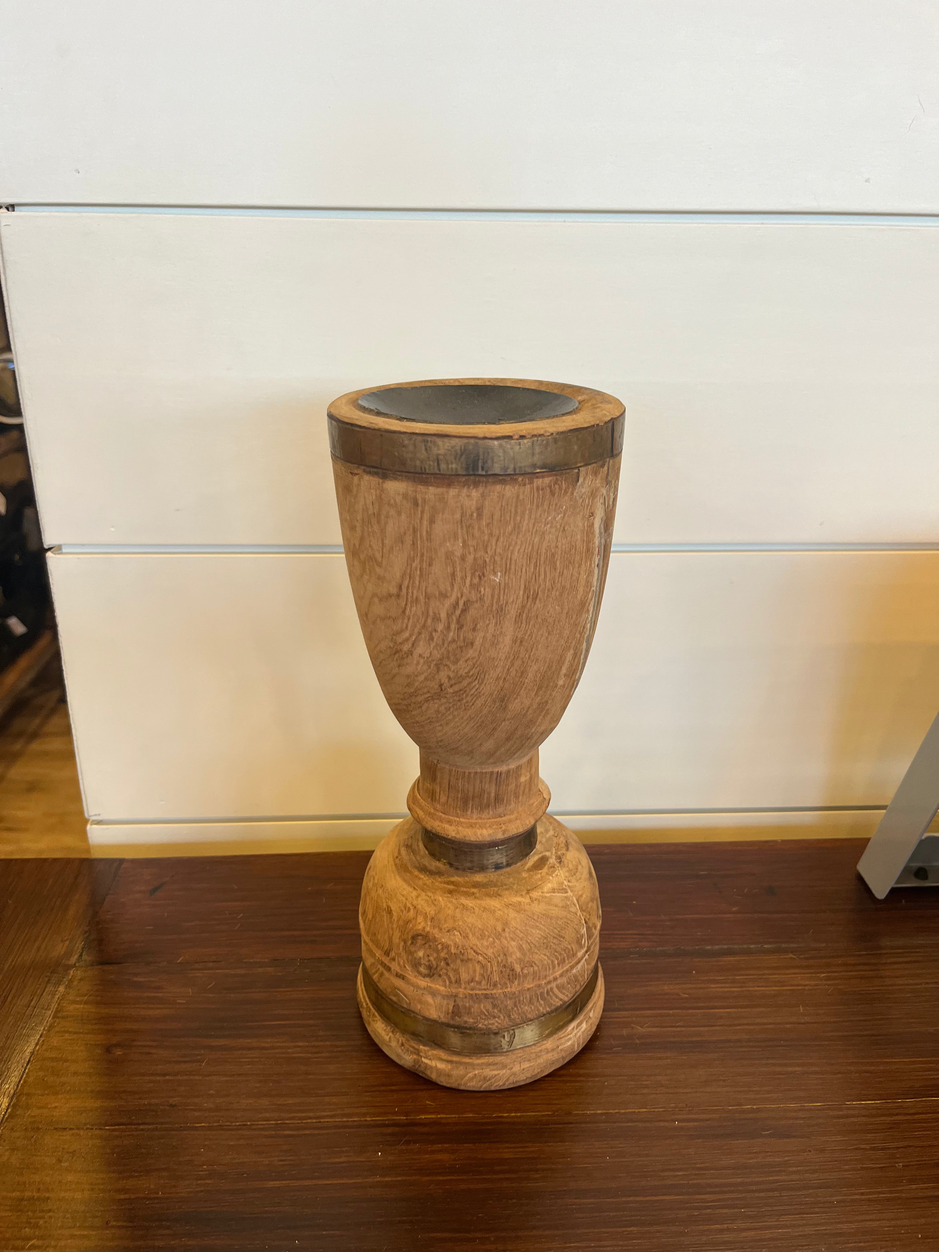 Recycled Wood Candle Holder