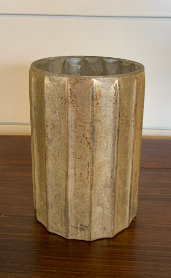 Gold Glass Candle Holder