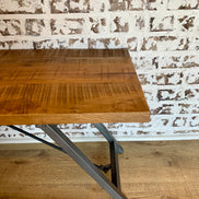 Wood Bench w/ Metal Legs