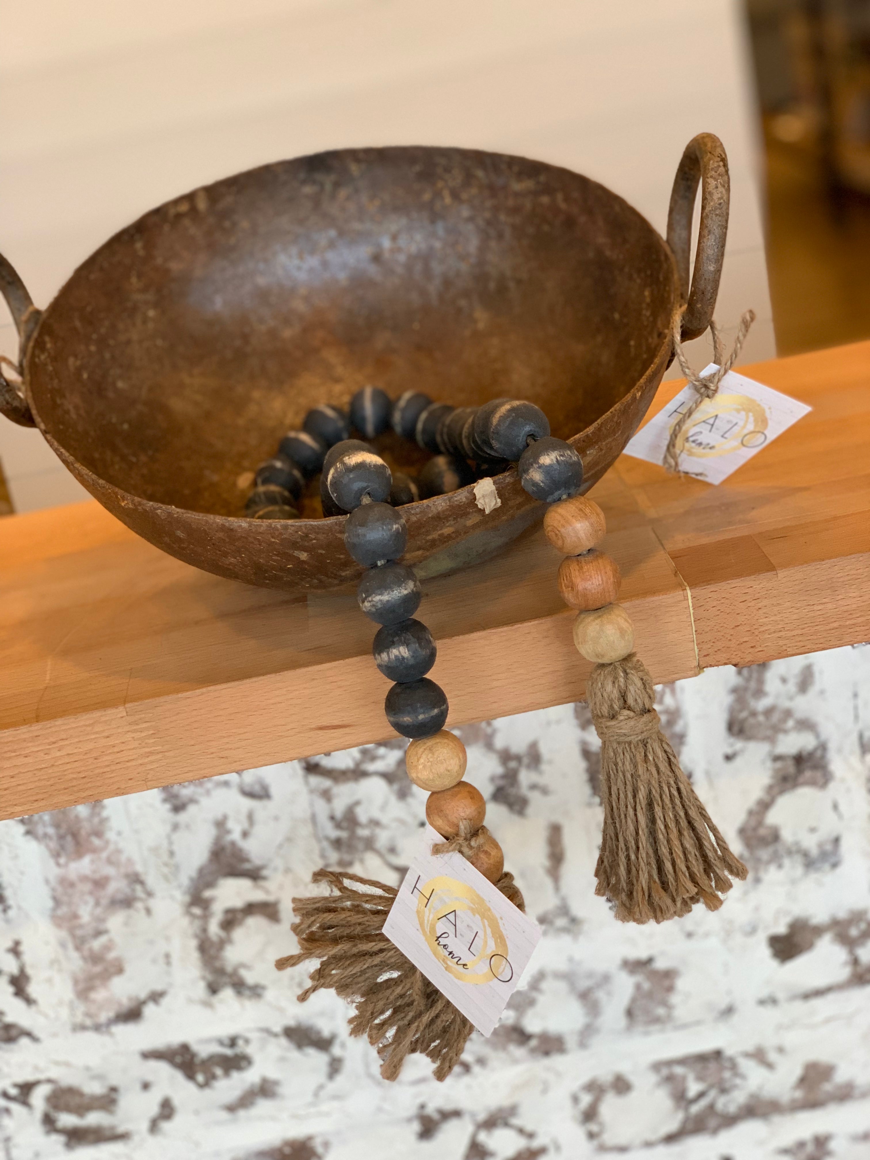 Small Wood Beaded Garland