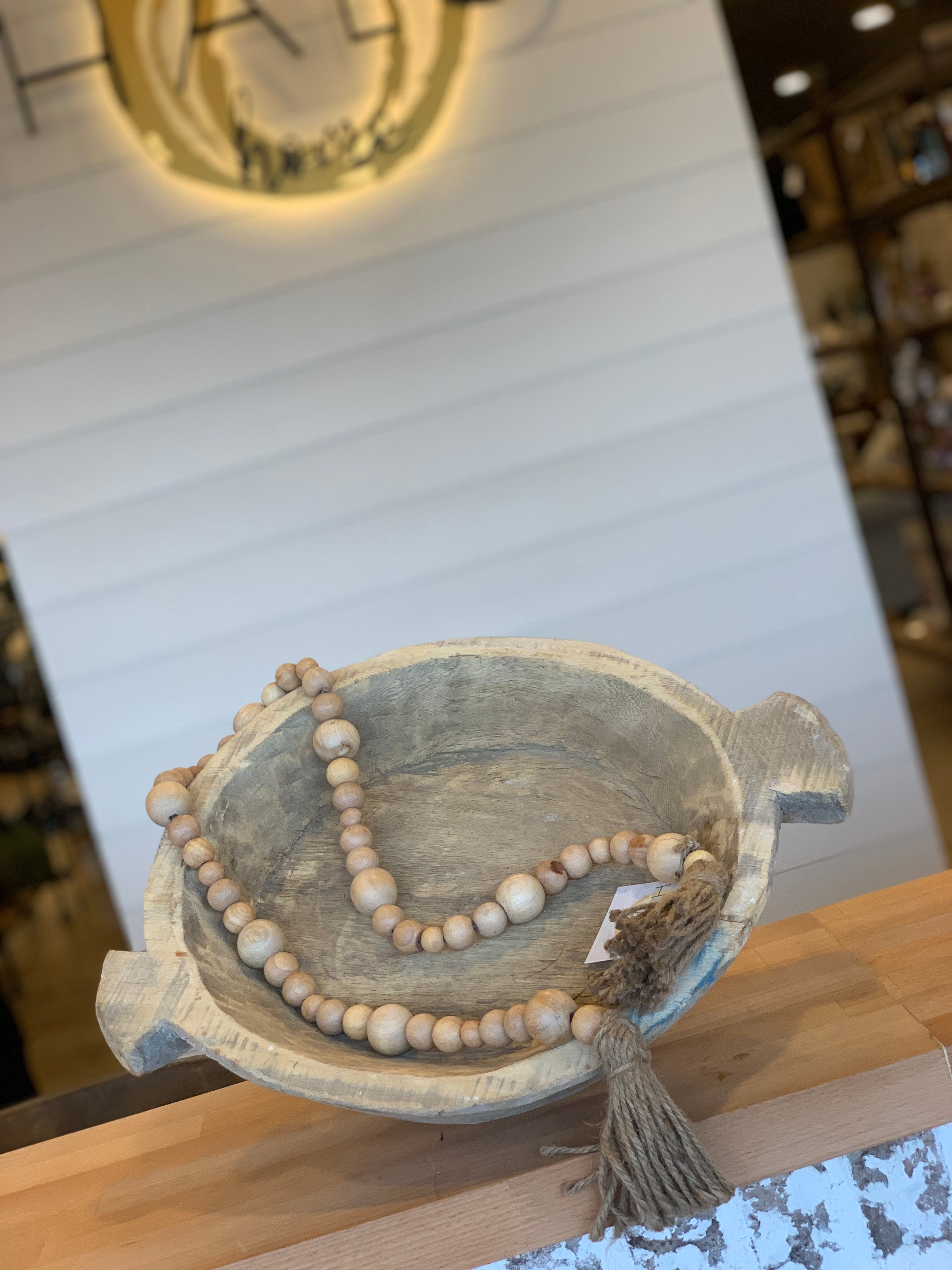 Small Wood Beaded Garland